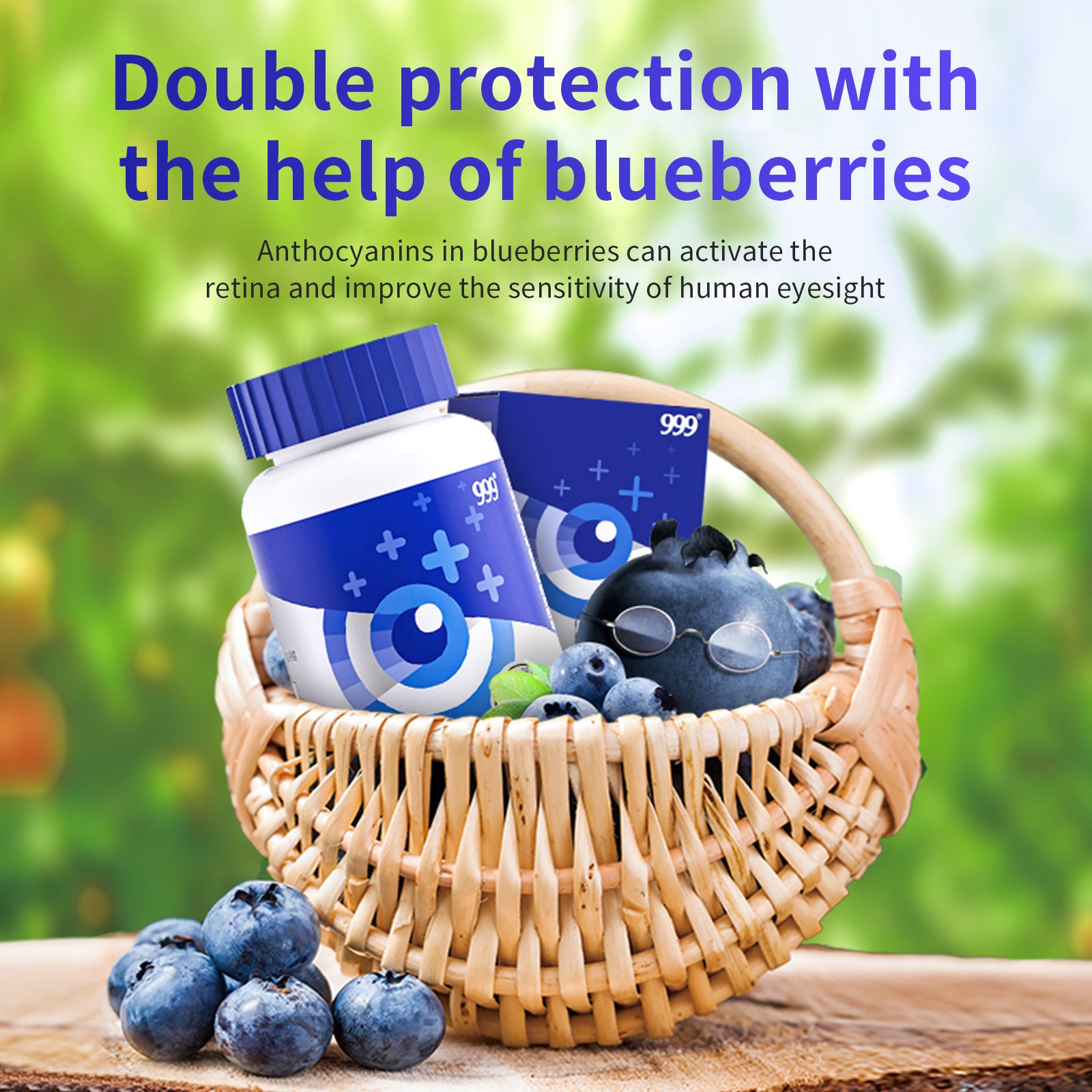 999 Young-BASIC Blueberry Lutein Esters Chewable Tablets- Natural Nutrition Supplement, Antioxidant, Eye Health, 60 Tablets,protection adult children eye,Dry eyes,fatigue,children's myopia protection,relieve eye strain,health supplements - 999 Medical